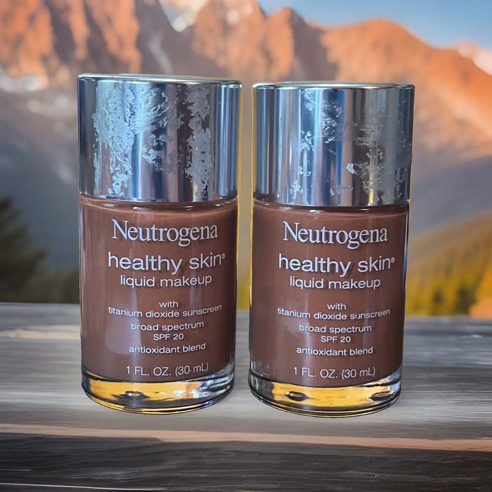 Lot 2 Neutrogena Healthy Skin Liquid Makeup Foundation SPF 20 135 Chestnut 1oz